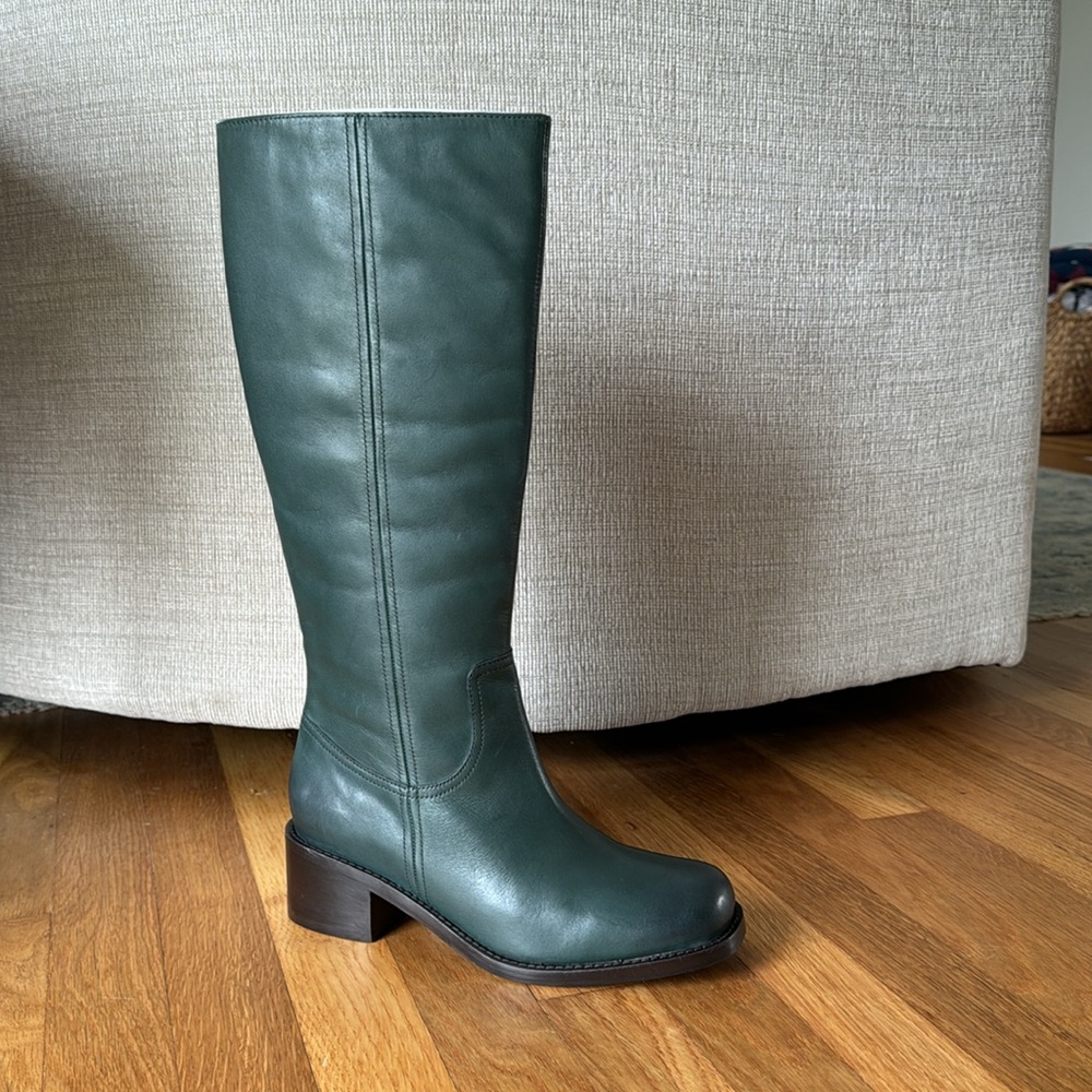 green leather Seychelles Sand in my Boots